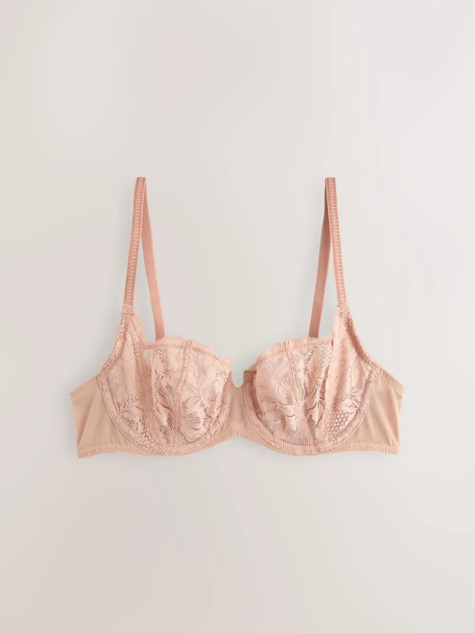 Zwart/wit/nude - Non Pad Lace Balcony Bras 3 Pack