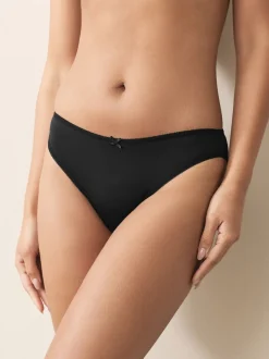Zwart/wit/nude - Set van 10 slipjes van microvezels