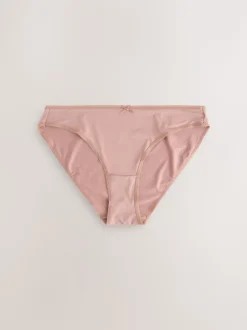 Zwart/wit/nude - Set van 10 slipjes van microvezels