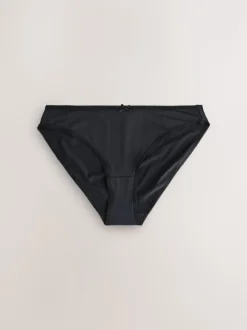 Zwart/wit/nude - Set van 10 slipjes van microvezels