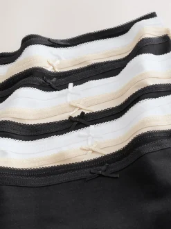 Zwart/wit/pastelroze huidskleur - Full Briefs Cotton Knickers 10 Pack