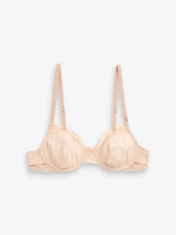 Zwart/wit/pastelroze huidskleur - Katoenmix ultiem comfort beha's verpakking van 3