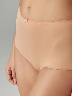 Zwart/wit/praline huidskleur - Set van 7 slipjes van microvezels