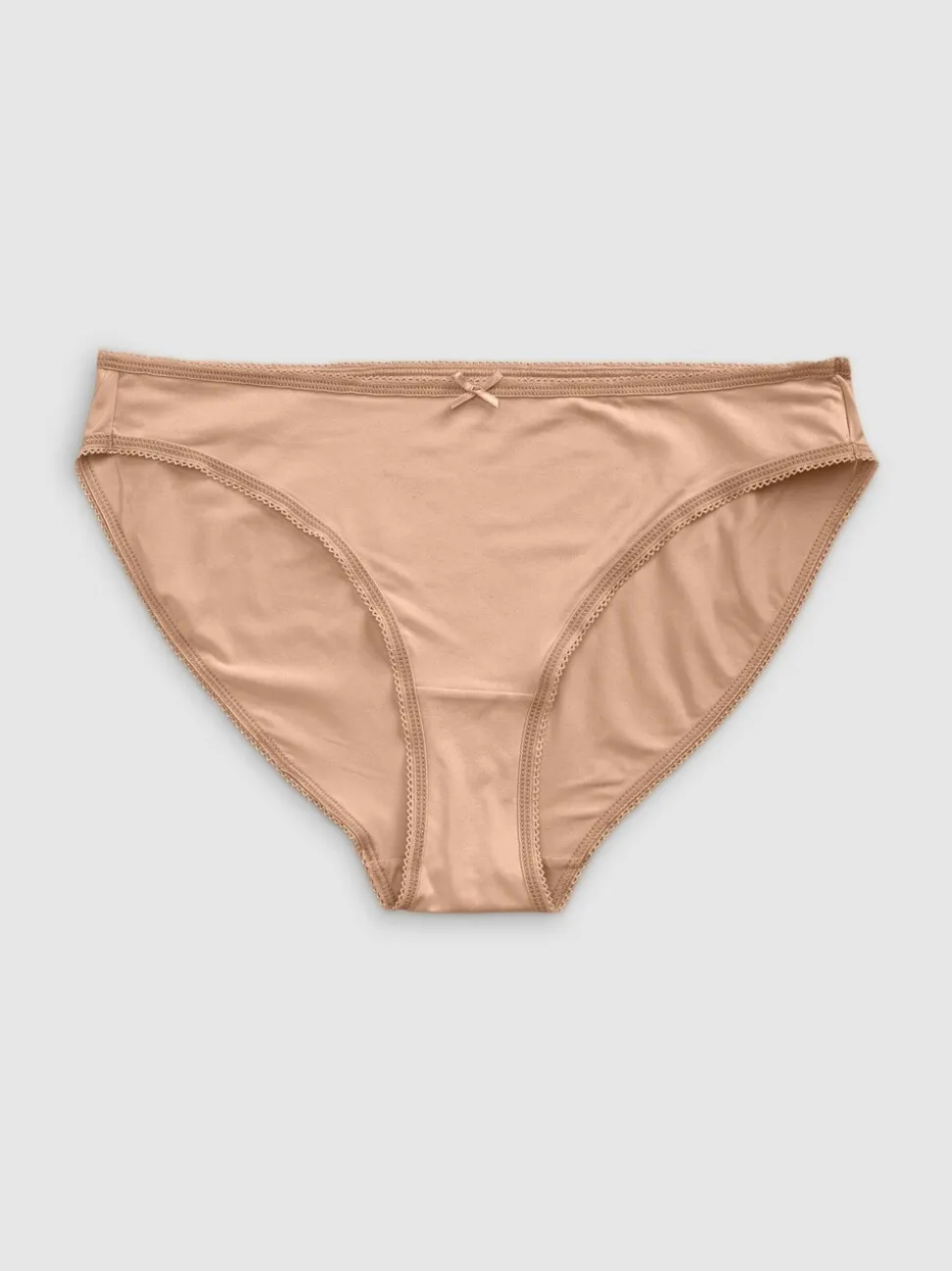 Zwart/wit/praline huidskleur - Set van 5 slipjes van microvezels