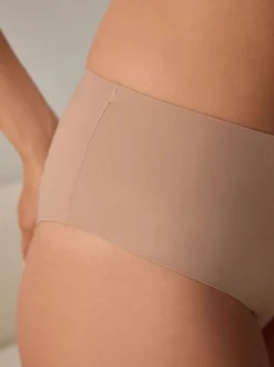 Zwart/wit/praline huidskleur - Geen zichtbare onderbroeklijn comfortabele slips verpakking van 3
