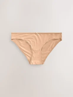 Zwart/wit/praline huidskleur - Set van 7 slipjes van microvezels