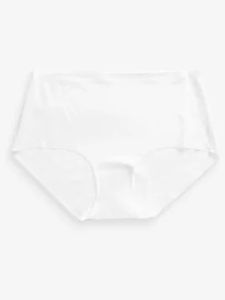 Zwart/wit/praline huidskleur - Geen zichtbare onderbroeklijn comfortabele slips verpakking van 3