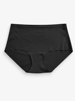 Zwart/wit/praline huidskleur - Geen zichtbare onderbroeklijn comfortabele slips verpakking van 3