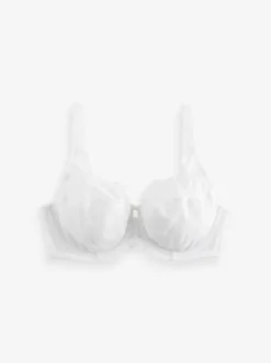 Zwart/wit/praline huidskleur - DD+ Beha's met volledige cups zonder vulling, set van 3 met kantversiering