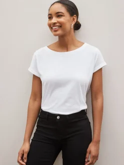Zwart/wit/streep - Verpakking van 3 T-shirts met kapmouwen van 100% katoen
