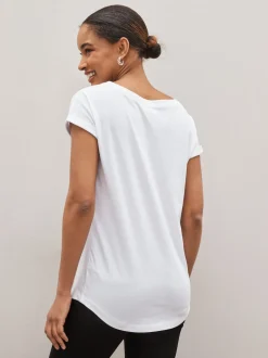 Zwart/wit/streep - Verpakking van 3 T-shirts met kapmouwen van 100% katoen