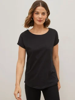 Zwart/wit/streep - Verpakking van 3 T-shirts met kapmouwen van 100% katoen