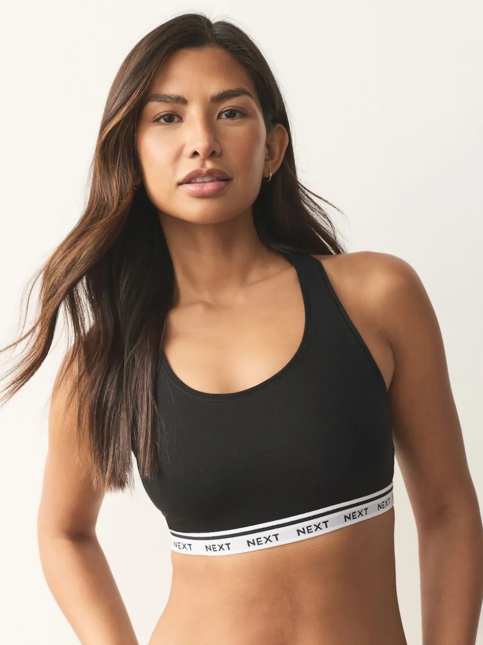 Zwart/zwart/grijs/wit - Ultimate Comfort Cotton Logo Crop Bras 4 Pack