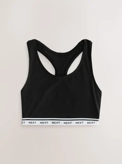 Zwart/zwart/grijs/wit - Ultimate Comfort Cotton Logo Crop Bras 4 Pack