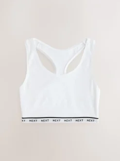 Zwart/zwart/grijs/wit - Ultimate Comfort Cotton Logo Crop Bras 4 Pack